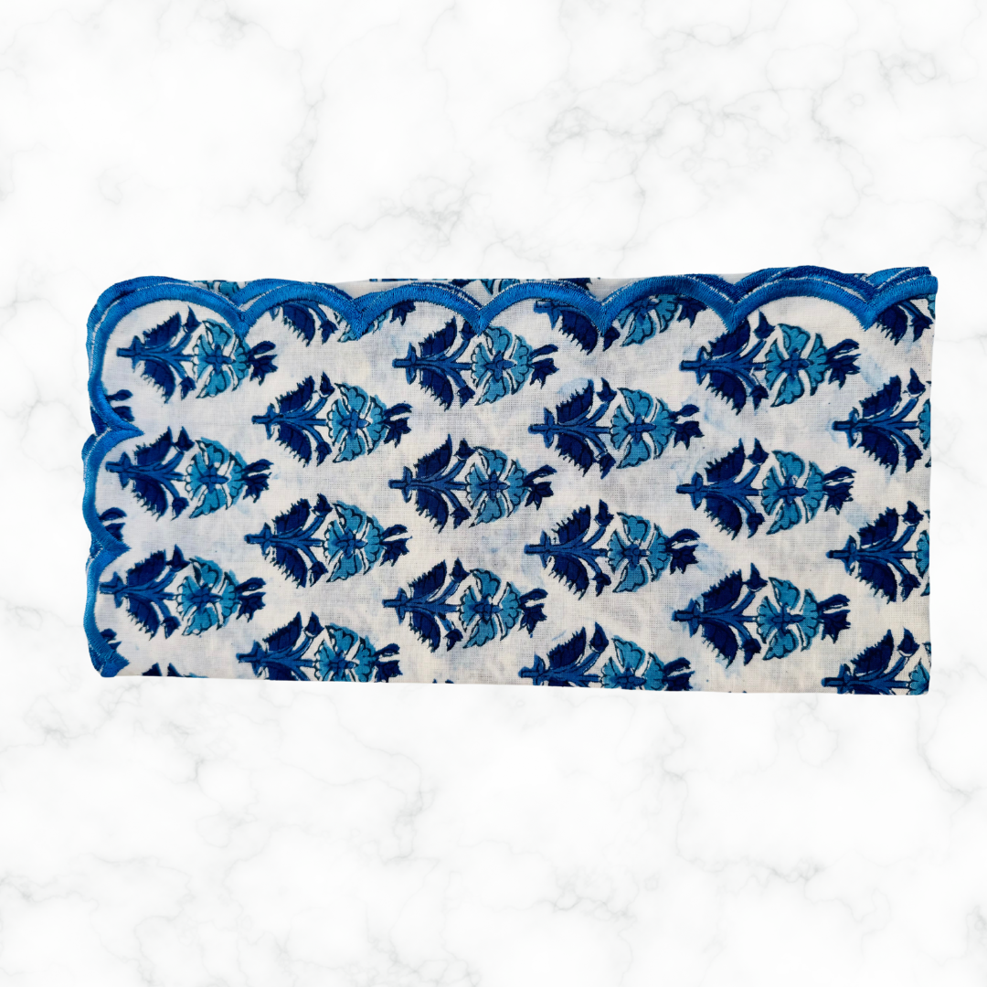 azure-florets-block-print-scalloped-napkin-folded