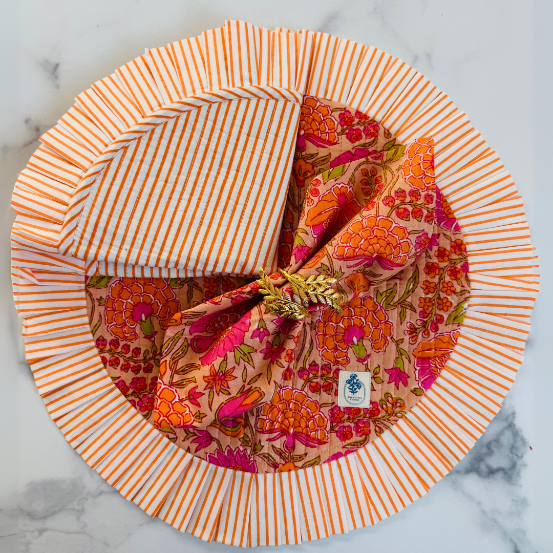 orange-marigold-ruffled-placemat-set
