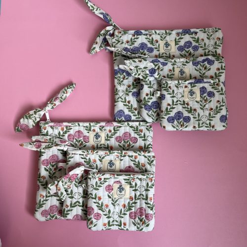 rose lattice pouch sets